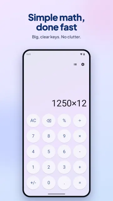 Keypad with big, clear keys